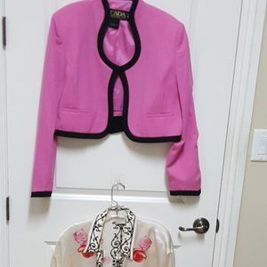 Escada Jacket and Blouse size 12 Blouse size 14 Color hot pink and black
